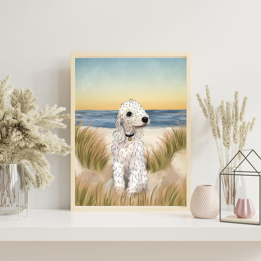 Custom Pet Portrait Print (Detailed Background)