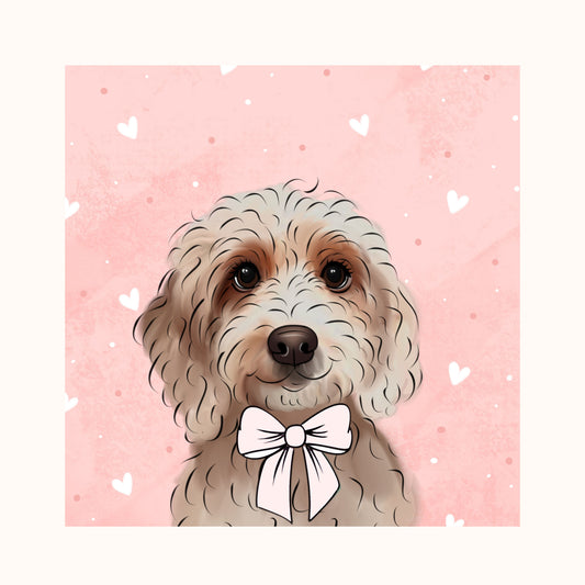Custom Digital Pet Portrait Detailed Background