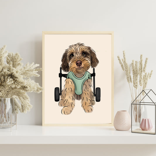 Custom Pet Portrait Print (Plain Background)