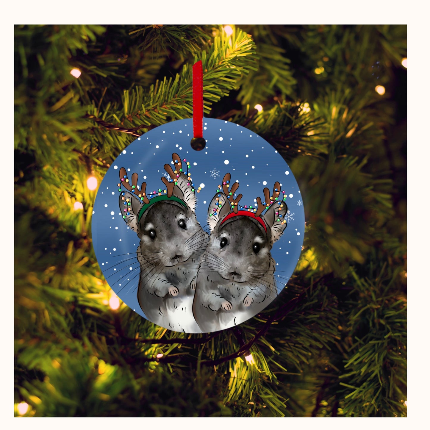 Personalised Pet Ceramic Ornament – Reindeer Antlers | Custom Christmas Decoration by Love From Lucy