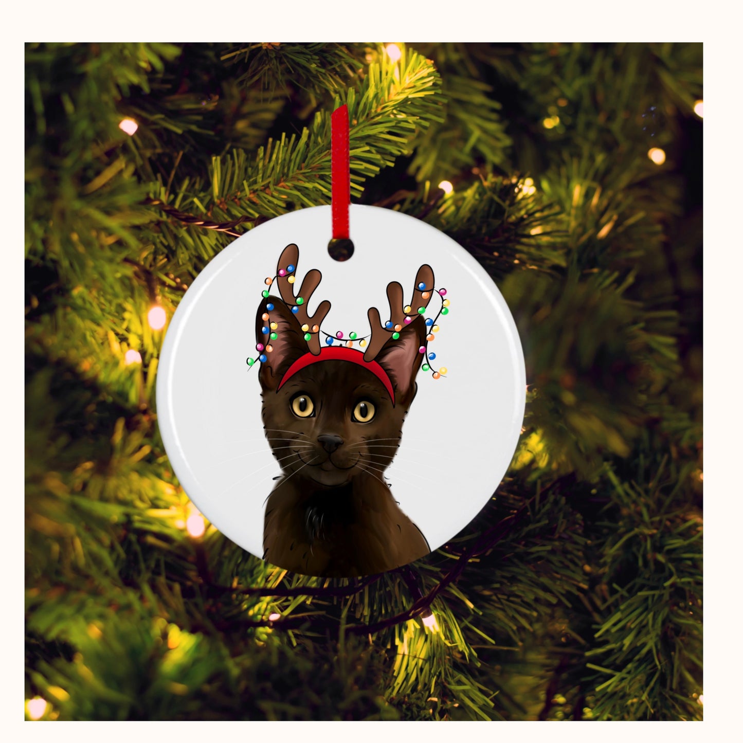 Personalised Pet Ceramic Ornament – Reindeer Antlers | Custom Christmas Decoration by Love From Lucy